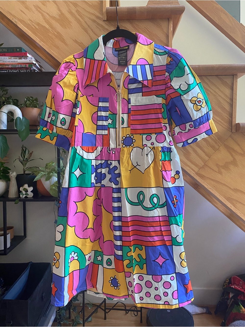 Nooworks Babydoll Dress Wormiverse Print - Picture 6 of 10